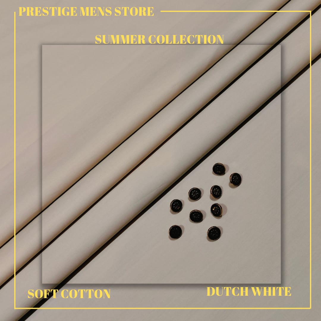 Dutch White β Premium Soft Cotton (Unstitched)