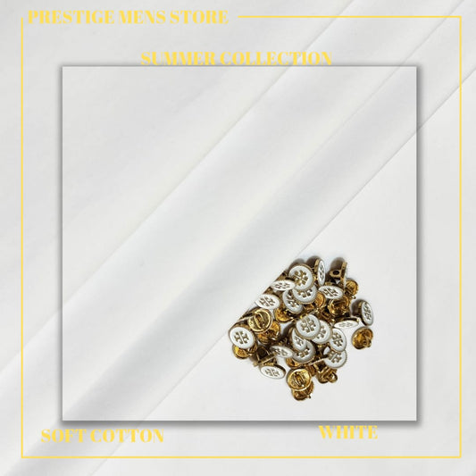 Classic White – Premium Soft Cotton (Unstitched)