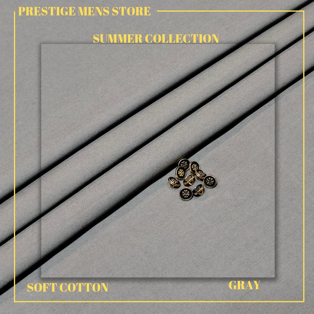 Elegant Gray – Premium Soft Cotton (Unstitched)