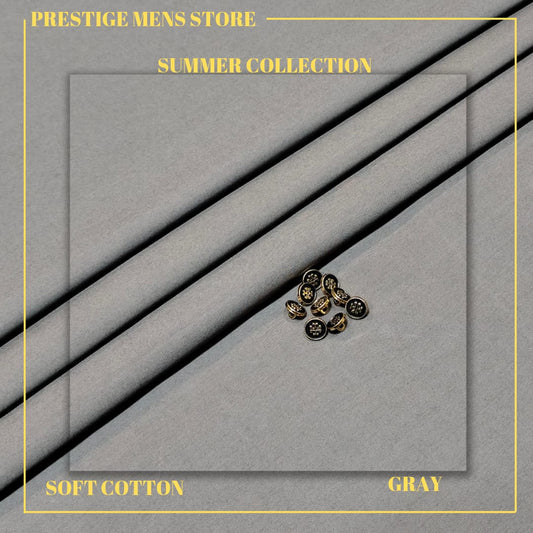 Elegant Gray – Premium Soft Cotton (Unstitched)