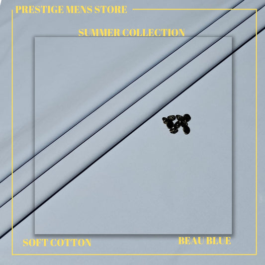 Blue – Premium Soft Cotton (Unstitched)