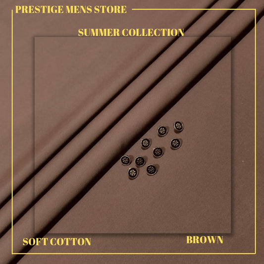 Brown – Premium Soft Cotton (Unstitched)